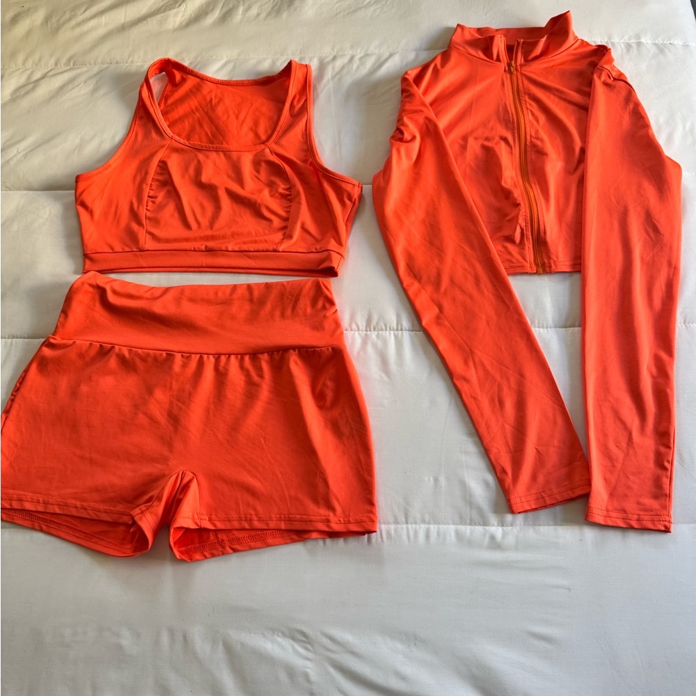 Women's Orange Activewear Set